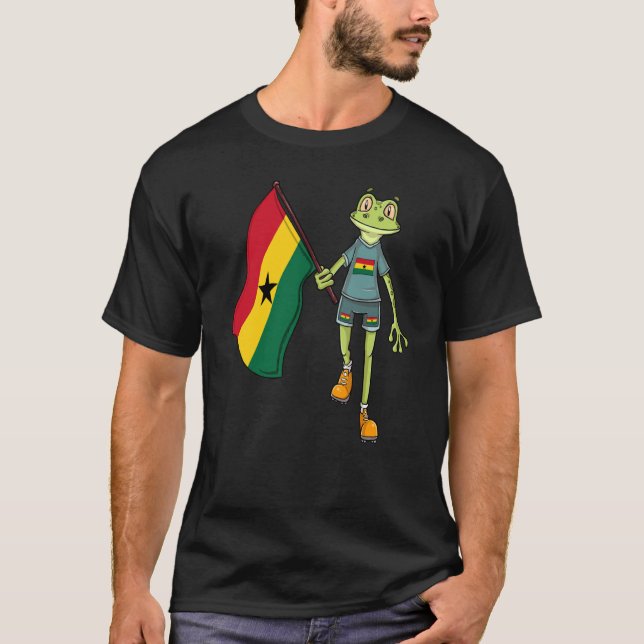 Ghana Fan Frog T Shirt (Framsida)
