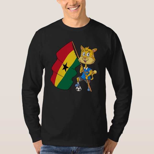 Ghana Fan Katt T Shirt (Framsida)