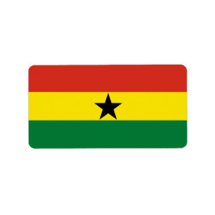 Ghana flagga adressetikett