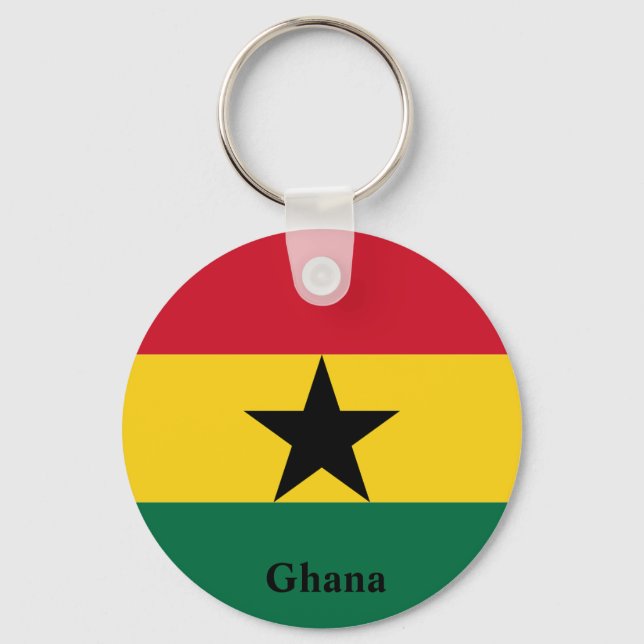 Ghana Flagga Afrika Nyckelring (Framsida)