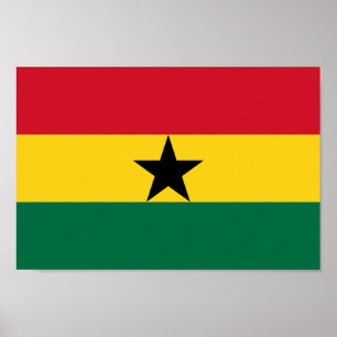 Ghana Flagga Afrika Poster