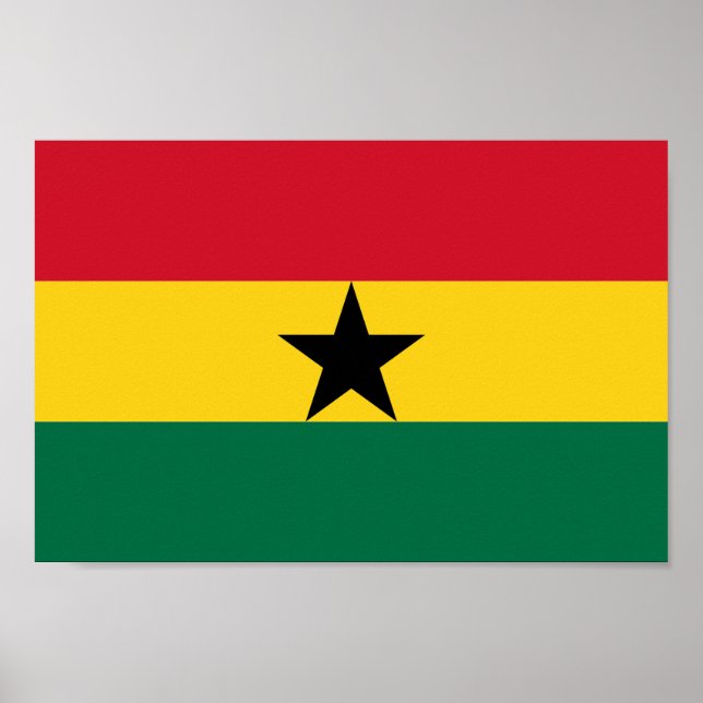 Ghana Flagga Afrika Poster (Framsidan)