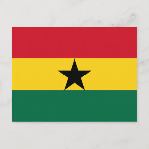 Ghana Flagga Afrika Vykort
