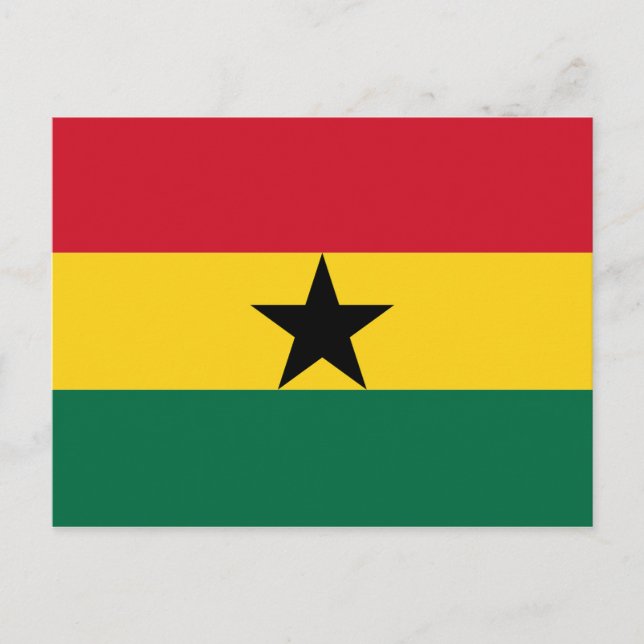 Ghana Flagga Afrika Vykort (Framsida)