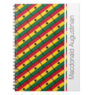 GHANA Flagga Anpassad bärbar dator Journal Anteckningsbok