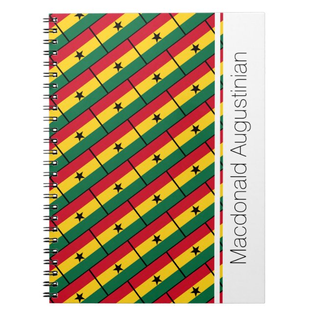 GHANA Flagga Anpassad bärbar dator Journal Anteckningsbok (Framsidan)