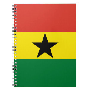 Ghana flagga anteckningsbok