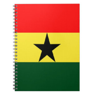 Ghana flagga anteckningsbok med spiral