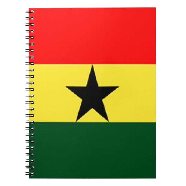Ghana flagga anteckningsbok med spiral (Framsidan)