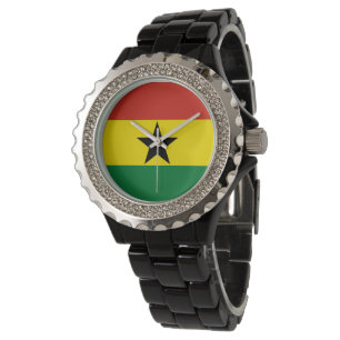 Ghana flagga armbandsur