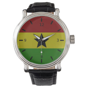 Ghana flagga armbandsur