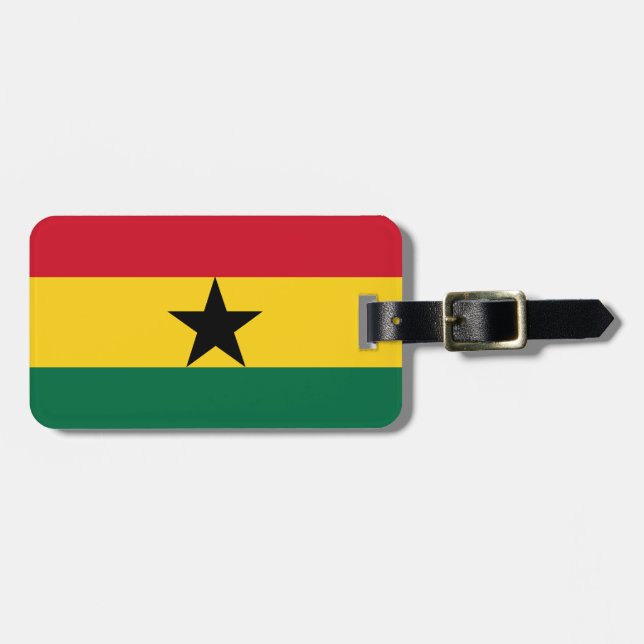 Ghana flagga bagagebricka (Horisontell Framsida)