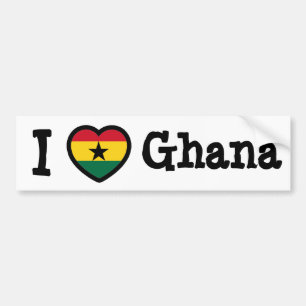 Ghana Flagga Bildekal