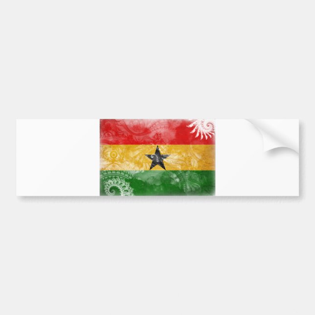 Ghana flagga bildekal (Framsidan)