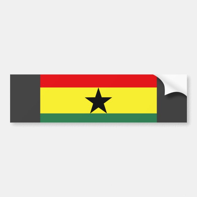 Ghana flagga bildekal (Framsidan)