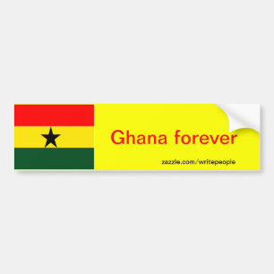 Ghana flagga bildekal