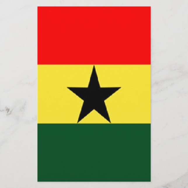 Ghana flagga brevpapper (Framsida)