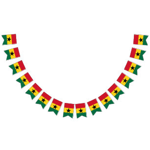 Ghana flagga buntbanderoll