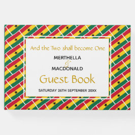 GHANA FLAGGA Christian Scripture Ghanaian Bröllop Gästböcker
