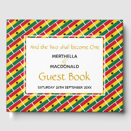 GHANA FLAGGA Christian Scripture Ghanaian Bröllop Gästböcker