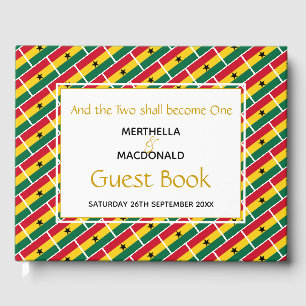 GHANA FLAGGA Christian Scripture Ghanaian Bröllop Gästböcker