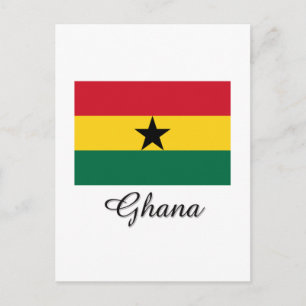 Ghana Flagga Design Vykort