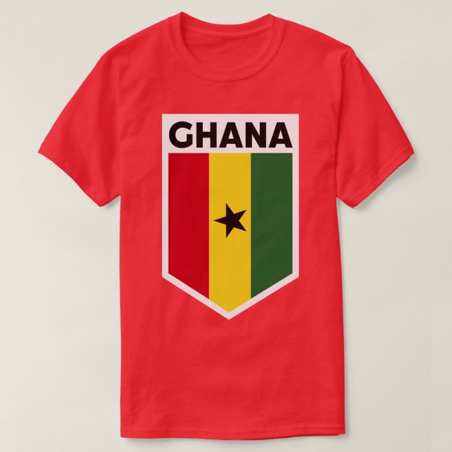 Ghana Flagga Emblem T Shirt (Design framsida)