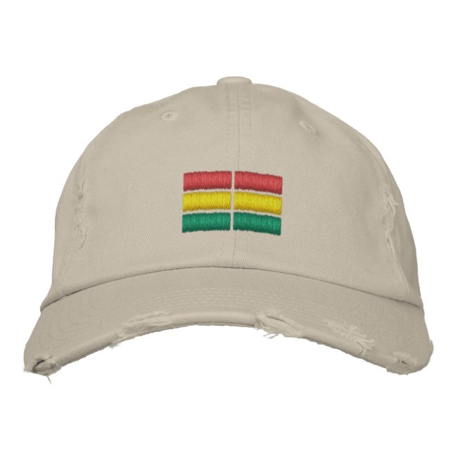Ghana Flagga Embroized Baseball Cap Broderad Keps (Framsida)