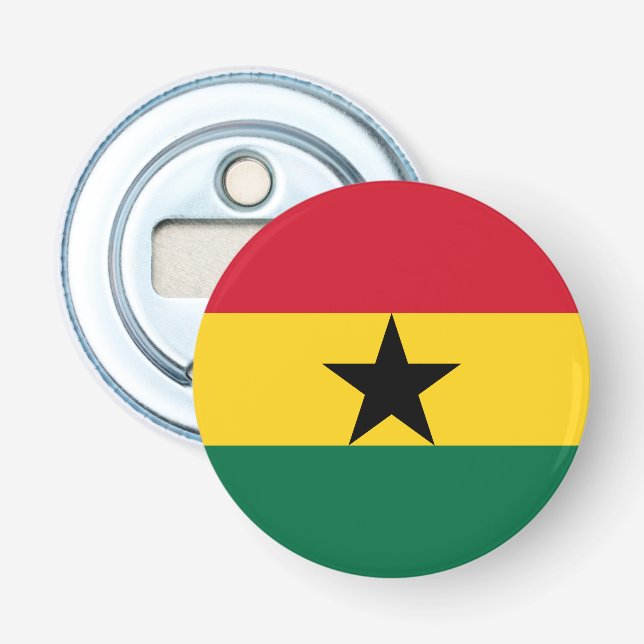 Ghana Flagga Flasköppnare (Framsidan)