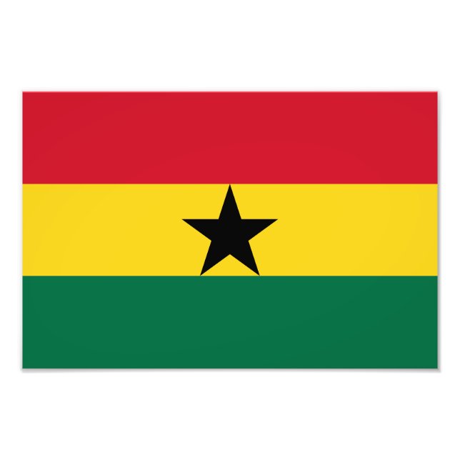 Ghana Flagga Fototryck (Framsidan)