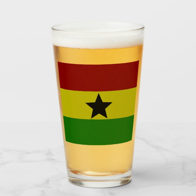 Ghana flagga glaskopp (Framsida fylld)