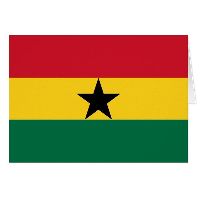 Ghana Flagga Hälsningskort (Framsidan Horizontal)