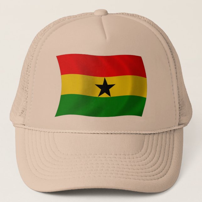 Ghana Flagga Hat Keps (Framsida)