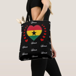 Ghana Flagga & Heart, Ghanian Flagga mode / sport Tygkasse