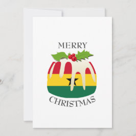 GHANA FLAGGA | Julpudding | festlig Julkort