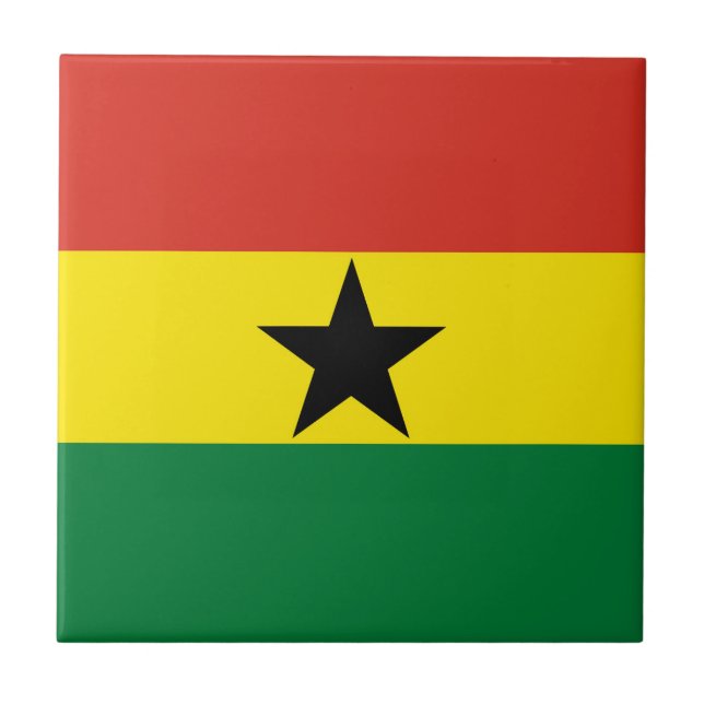 Ghana flagga kakelplatta (Framsidan)