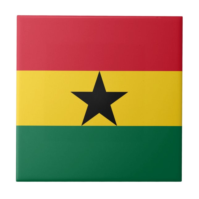 Ghana Flagga Kakelplatta (Framsidan)