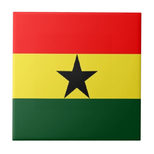 Ghana flagga kakelplatta (Framsidan)
