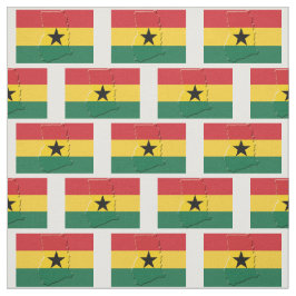 GHANA FLAGGA Karta kontur Tyg