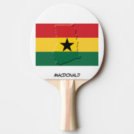 GHANA FLAGGA & KARTA PERSONLIG PINGISRACKET