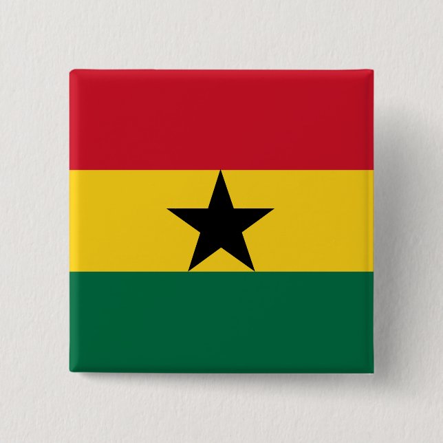 Ghana Flagga Knapp (Framsida)