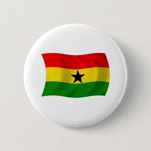 Ghana Flagga-knapp Knapp (Framsida)