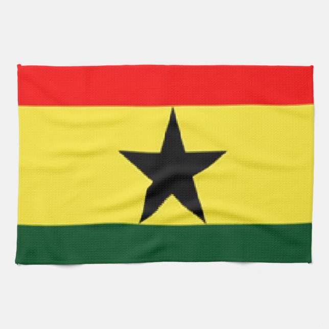 Ghana flagga kökshandduk (Horisontell)