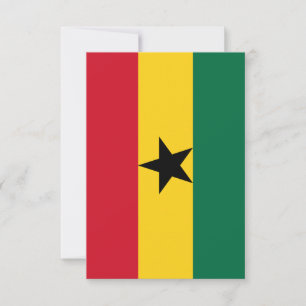 Ghana flagga - kort - tack