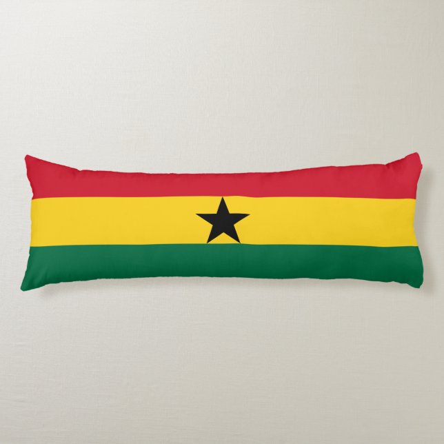 Ghana Flagga Kroppskudde (Framsidan)