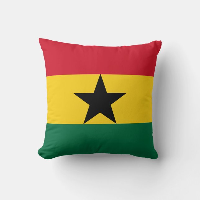 Ghana Flagga Kudde (Framsida)