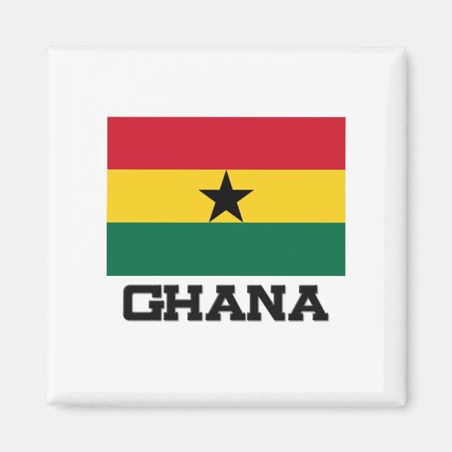 Ghana Flagga Magnet (Framsidan)