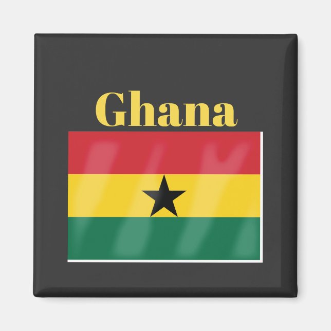 Ghana Flagga Magnet (Framsidan)