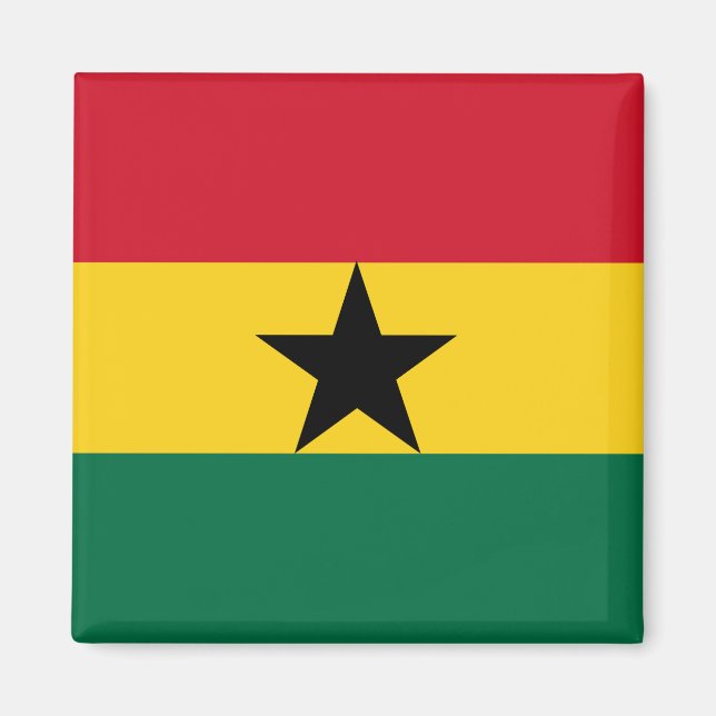 Ghana Flagga Magnet (Framsidan)