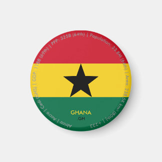 Ghana Flagga Magnet